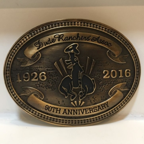 Dude Ranchers' Association Conference Belt Buckle 90th Anniversary